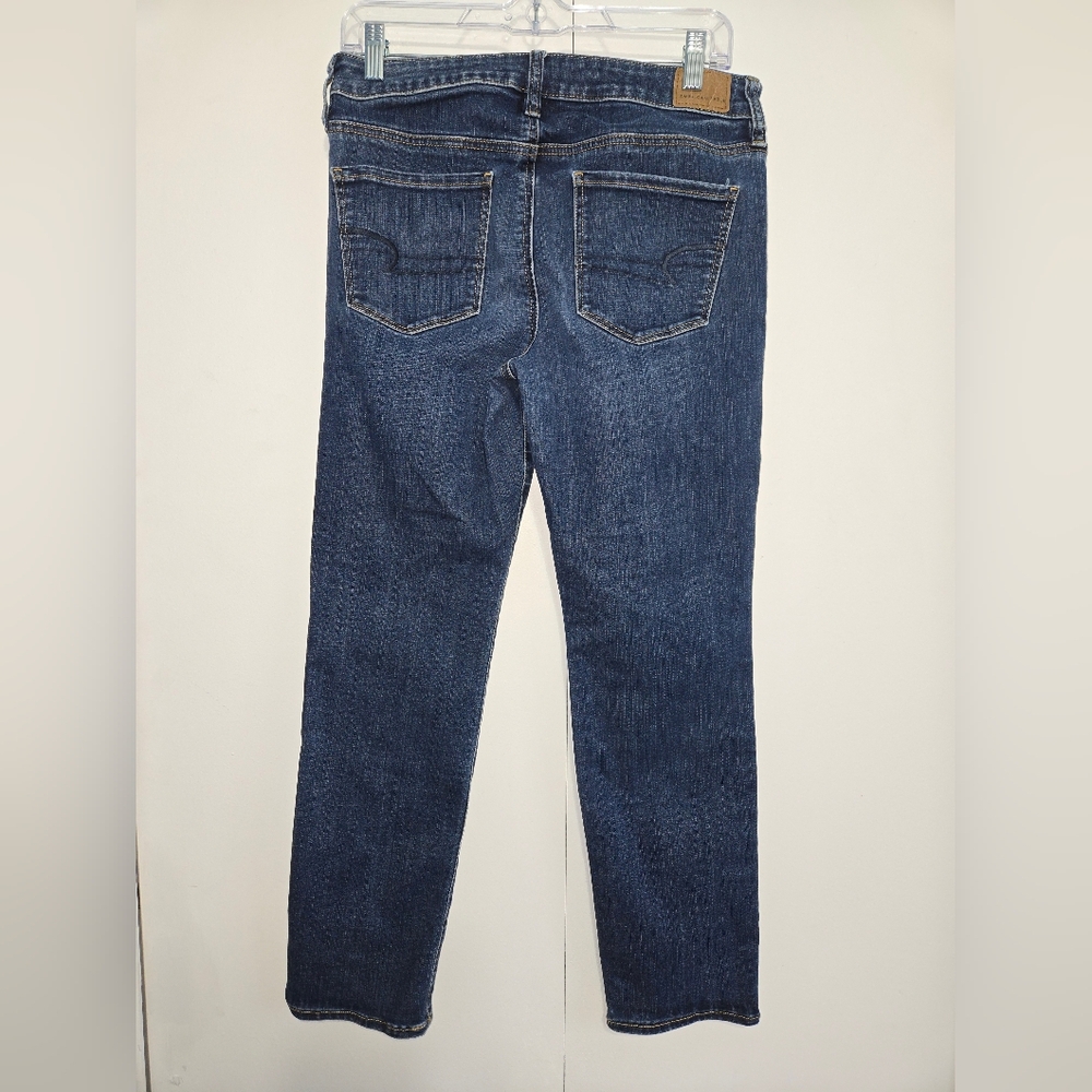 American Eagle Outfitters Dark Blue Skinny Jeans Size 10 Short - Picture 2 of 5